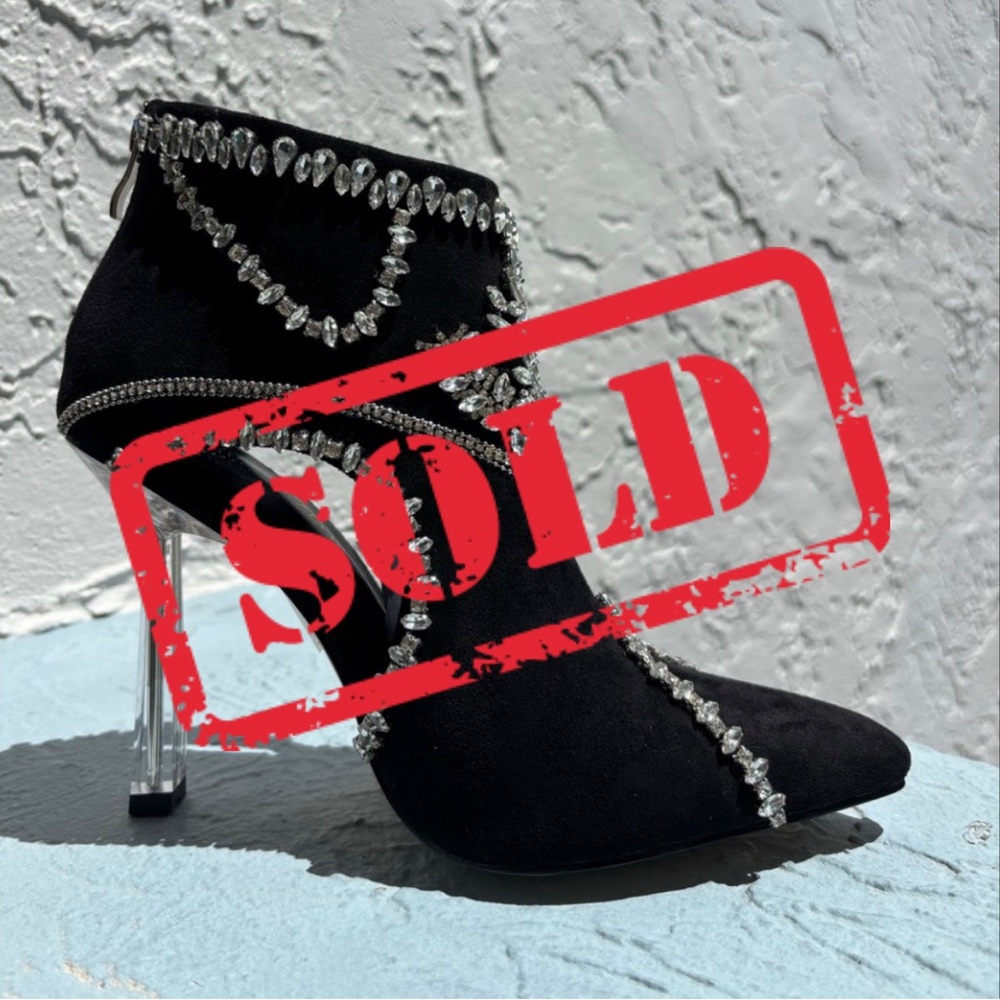 Sold!Crystal Rhinestone Stiletto Booties